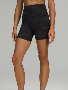 lululemon Align™ High-Rise Short 6" in Heritage 365 Camo Deep Coal Multi